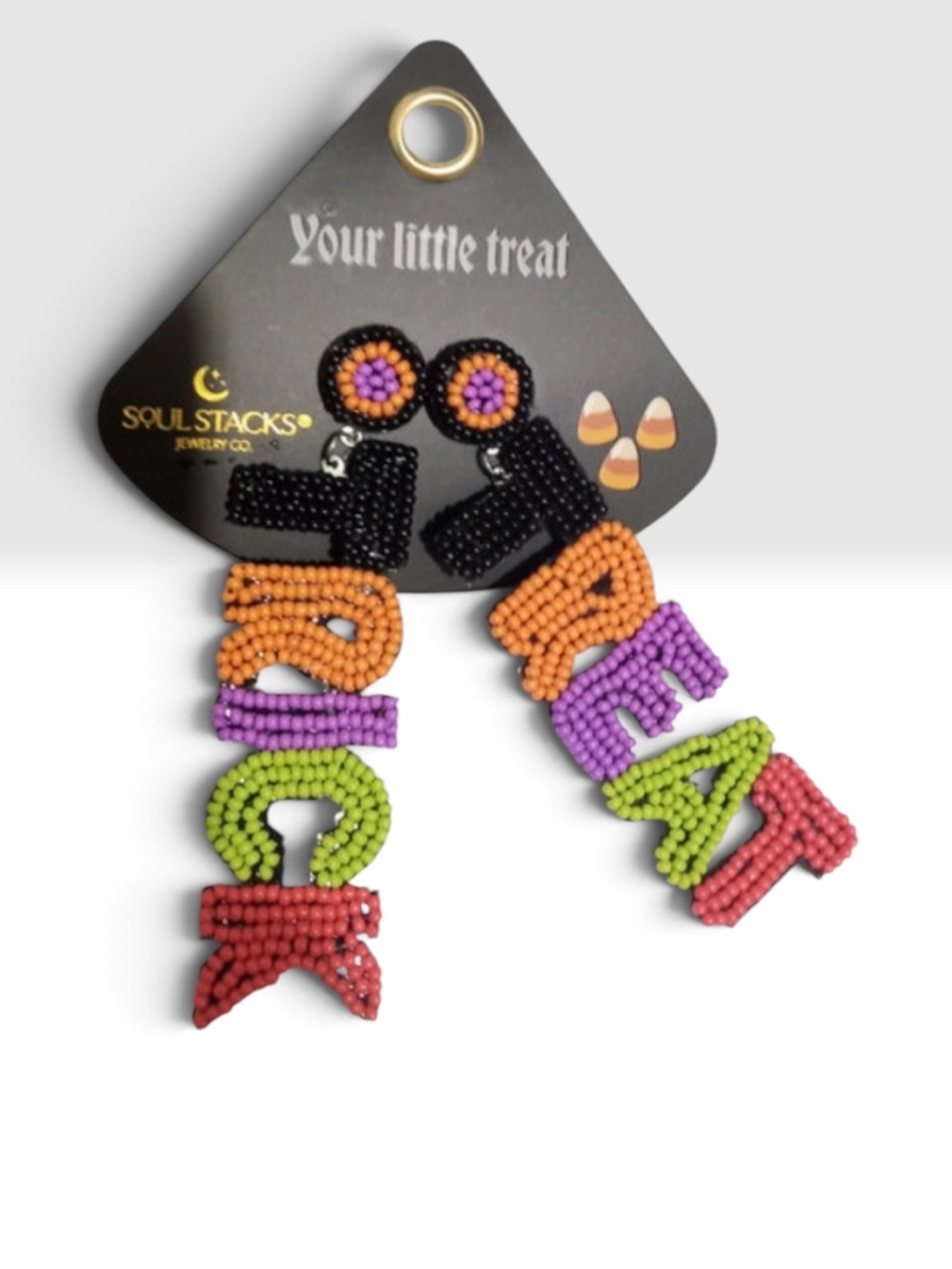 Soul Stacks 'Trick or Treat' Multicolor Beaded Drop Earrings